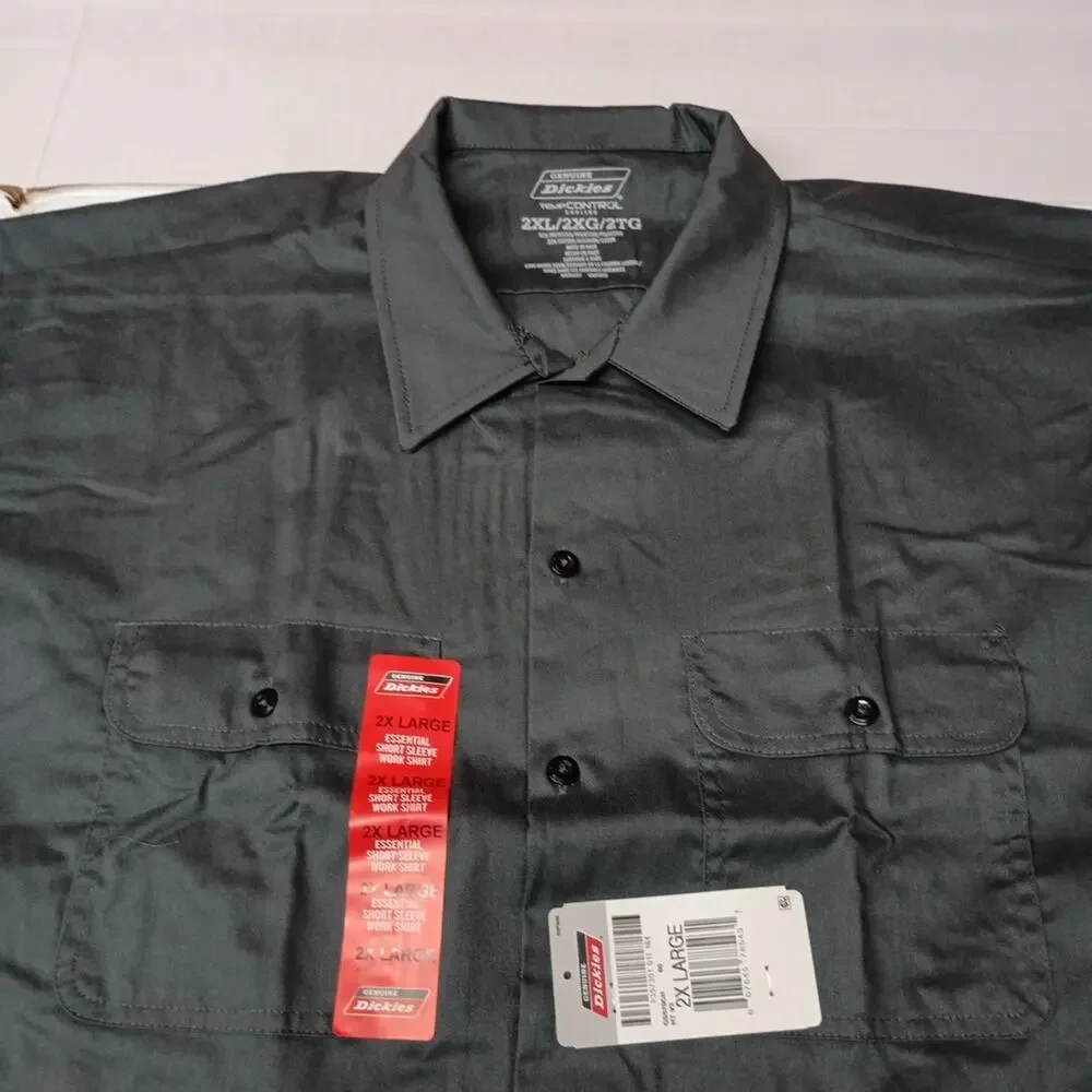 Dickies‎ Essential Work Shirt Mens Size 2XL Gray Temp Control
